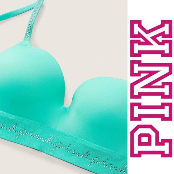VS PINK | Wear Everywhere Wireless Push Up Smooth Shine Strap Bra | Size 36D - Picture 1 of 14